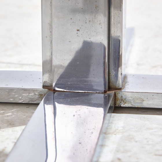 Image 1 of Table basse vintage en verre et chrome, 1970