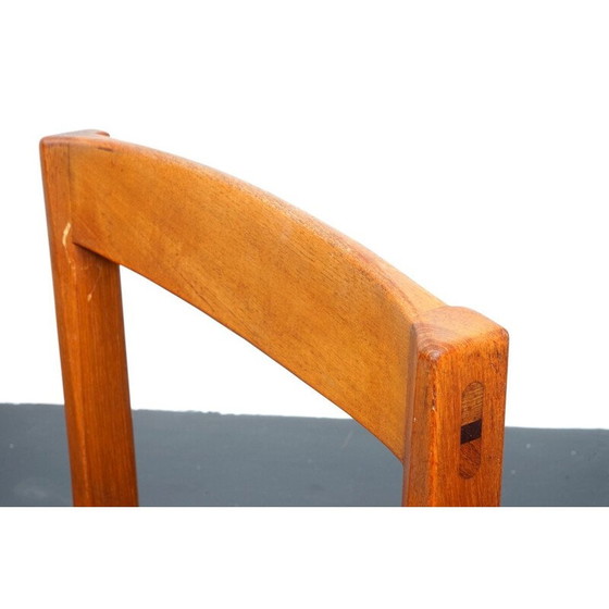 Image 1 of Ensemble de 6 chaises de salle à manger vintage en teck massif, Danemark 1960