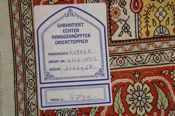 Image 1 of Original Hereke en soie pure 106 X 68 cm Top condition