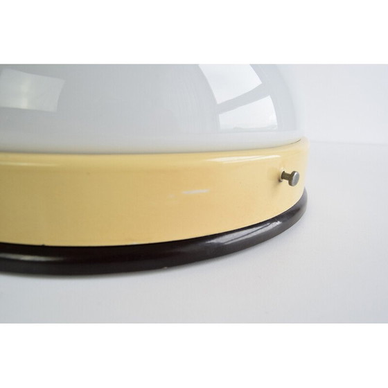 Image 1 of Applique vintage en bakélite et verre de lait, Tchécoslovaquie 1950