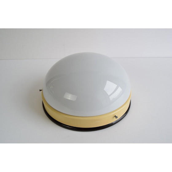 Image 1 of Applique vintage en bakélite et verre de lait, Tchécoslovaquie 1950