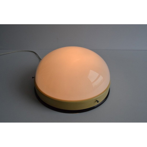 Image 1 of Applique vintage en bakélite et verre de lait, Tchécoslovaquie 1950