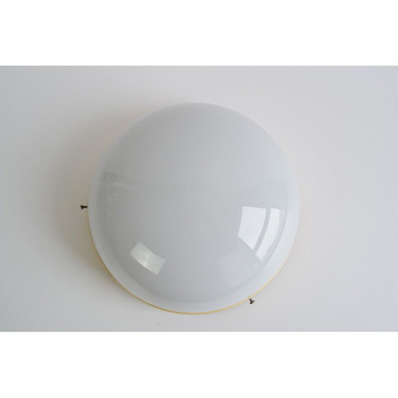 Image 1 of Applique vintage en bakélite et verre de lait, Tchécoslovaquie 1950