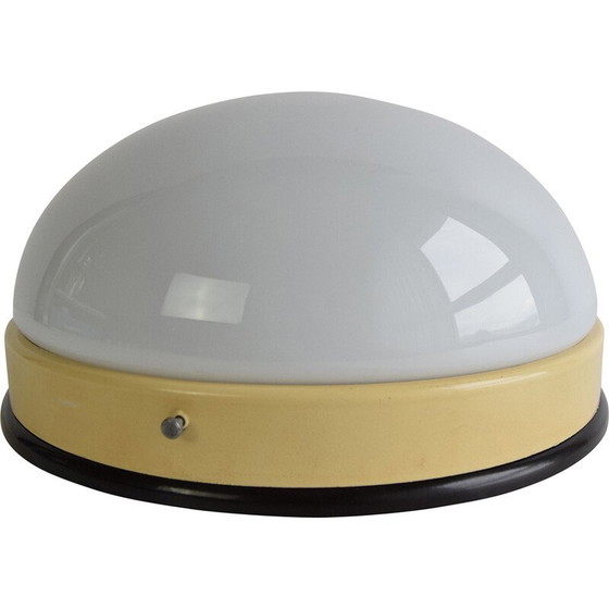 Image 1 of Applique vintage en bakélite et verre de lait, Tchécoslovaquie 1950