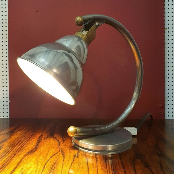 Image 1 of Lampe de bureau vintage en métal, France 1950