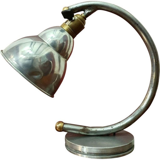 Lampe de bureau vintage en métal, France 1950