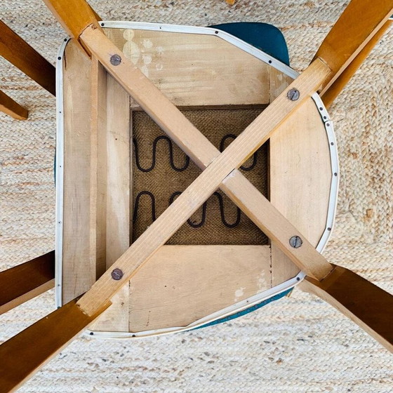 Image 1 of Ensemble de 4 chaises de bistro vintage en bois