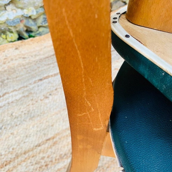 Image 1 of Ensemble de 4 chaises de bistro vintage en bois