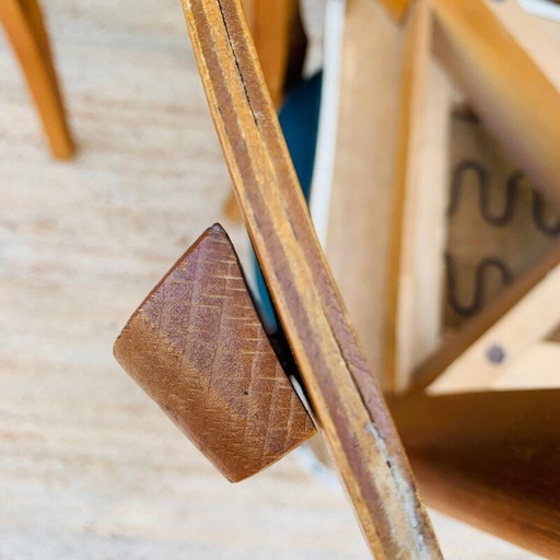 Ensemble de 4 chaises de bistro vintage en bois