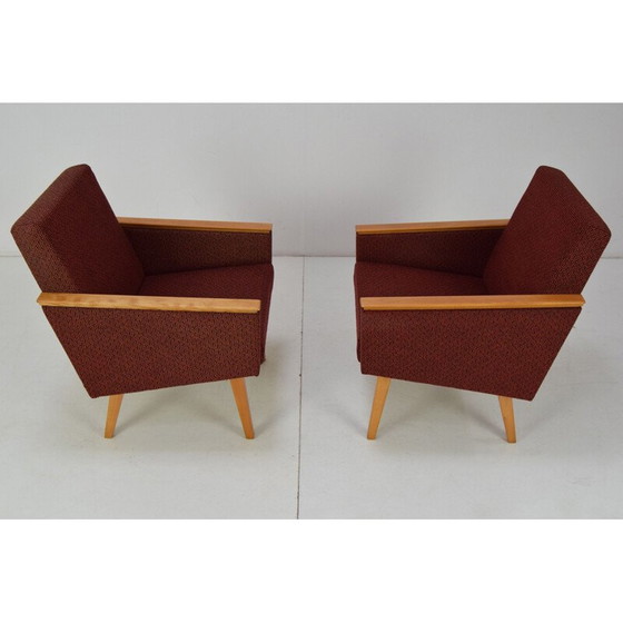 Image 1 of Paire de fauteuils du milieu du siècle, Tchécoslovaquie années 1960