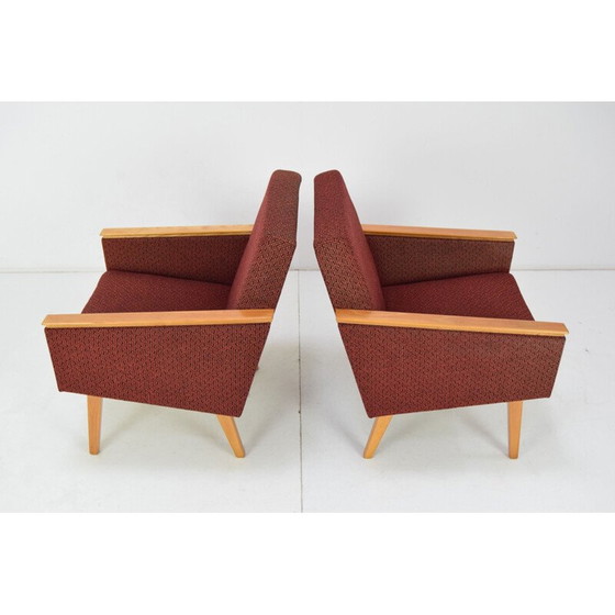 Image 1 of Paire de fauteuils du milieu du siècle, Tchécoslovaquie années 1960