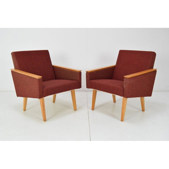 Image 1 of Paire de fauteuils du milieu du siècle, Tchécoslovaquie années 1960