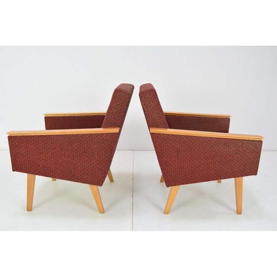Image 1 of Paire de fauteuils du milieu du siècle, Tchécoslovaquie années 1960