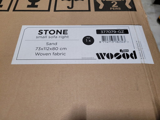 Woood Stone Small Sofa Right Sand