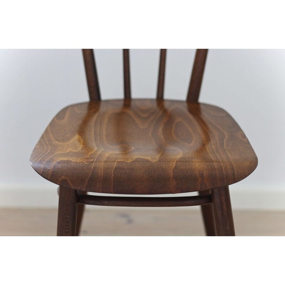 Image 1 of Ensemble de 4 chaises vintage en bois de hêtre par Tatra Nabytok, 1960