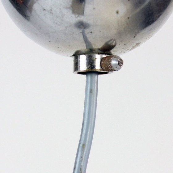 Image 1 of Lampe suspendue vintage noire et blanche, Tchécoslovaquie 1960