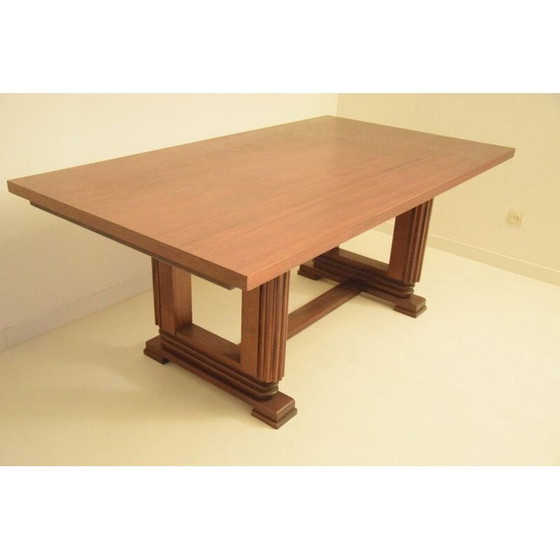Image 1 of Table vintage Art Déco en acajou par Maxime Old Moderniste, 1930