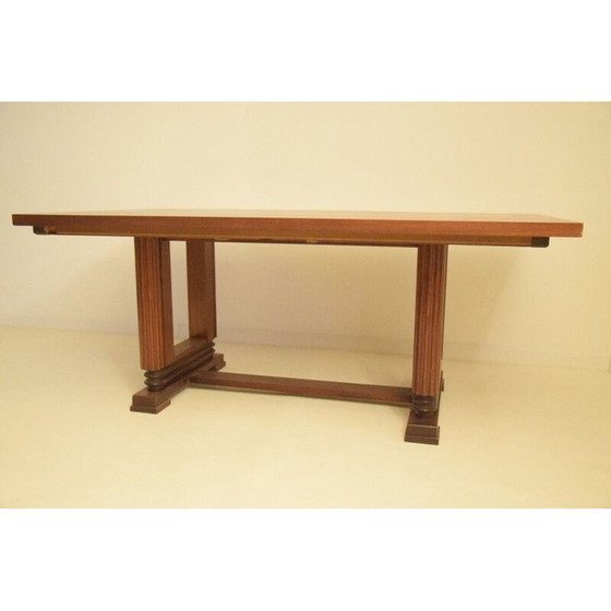 Image 1 of Table vintage Art Déco en acajou par Maxime Old Moderniste, 1930