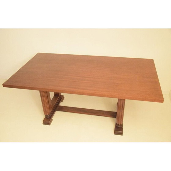 Image 1 of Table vintage Art Déco en acajou par Maxime Old Moderniste, 1930