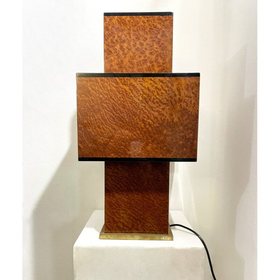 Image 1 of Lampe de table vintage en bois, 1970