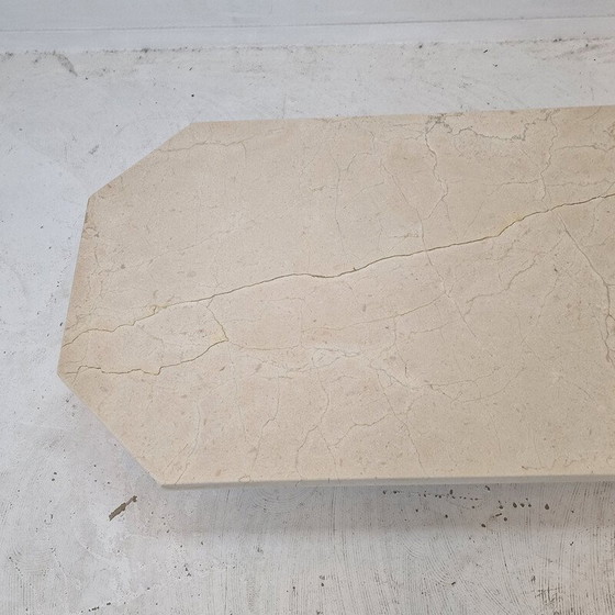 Image 1 of Table basse vintage italienne en travertin, 1980