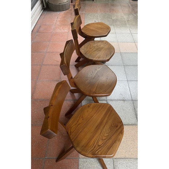 Image 1 of Ensemble de salle à manger vintage T22 S34A par Pierre Chapo