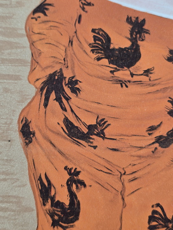 Image 1 of Lithographie, Jan Van Beers, clown de cirque de 1886