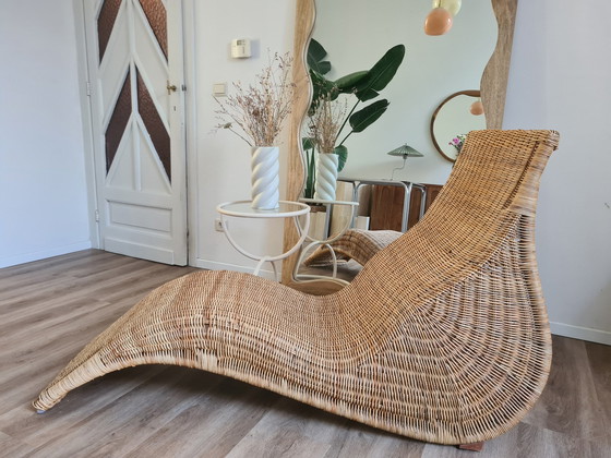 Image 1 of Chaise longue en rotin