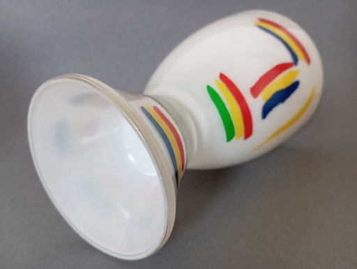 Heinz Te Laake - Vase en verre abstrait "Vis A Vis" 1999 Ritzenhoff Allemagne