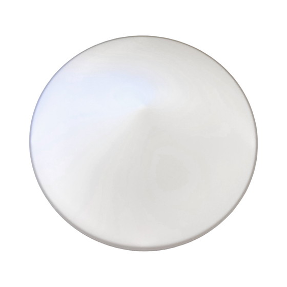 Image 1 of Plafonnier rond en verre blanc, Penko Pieńsk, Pologne 1970S