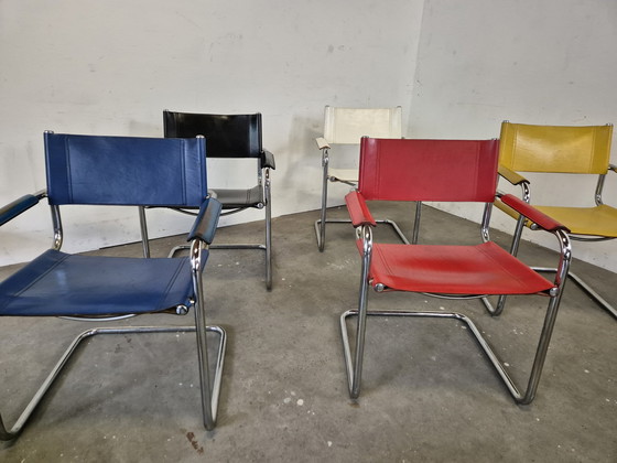 Image 1 of 5X chaises en cuir Bauhaus