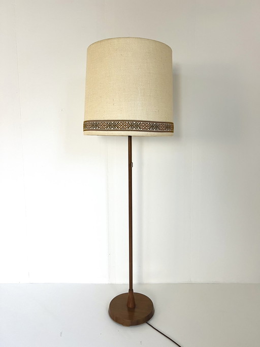 Lampadaire vintage en teck, Temde Leuchten '60