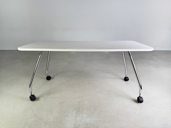 Image 1 of 8X Vitra Bureau Ad Hoc Antonio Citterio Sur roulettes Soft Light