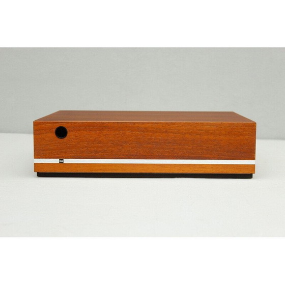 Image 1 of Boîte de rangement pour disques vinyles en bois plaqué, Dual, 1970