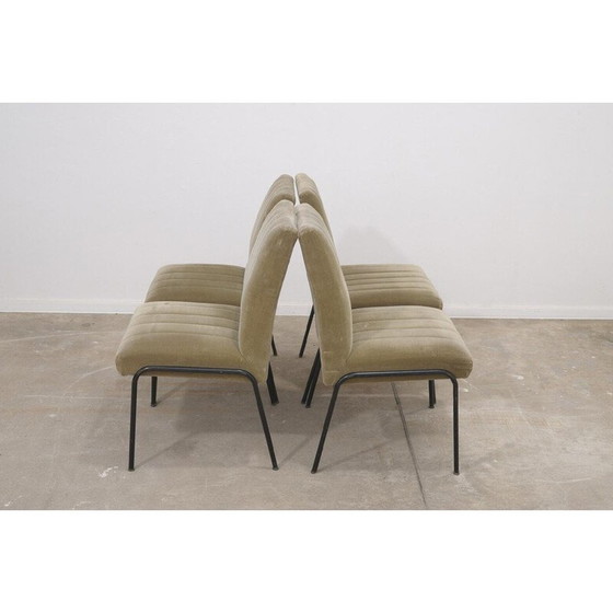 Image 1 of Ensemble de 4 chaises de salle à manger vintage en métal, 1960