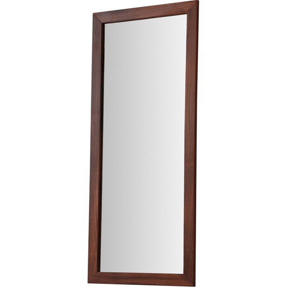 Image 1 of Miroir rectangulaire vintage avec cadre en teck, 1960