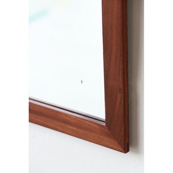 Image 1 of Miroir rectangulaire vintage avec cadre en teck, 1960