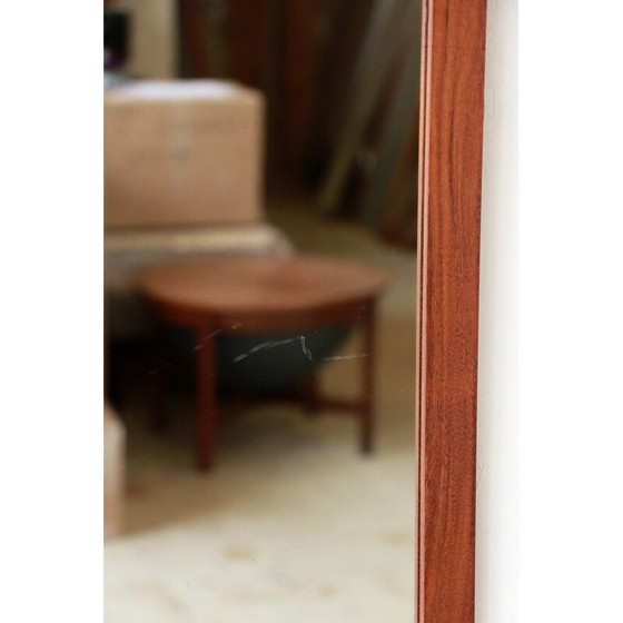 Image 1 of Miroir rectangulaire vintage avec cadre en teck, 1960