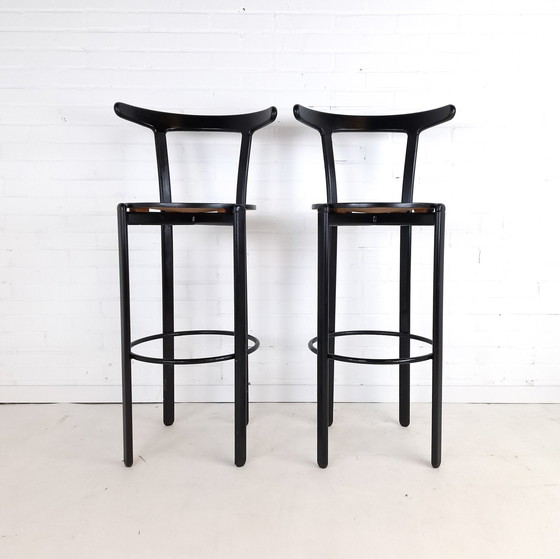 Image 1 of 2X tabouret de bar vintage style Memphis