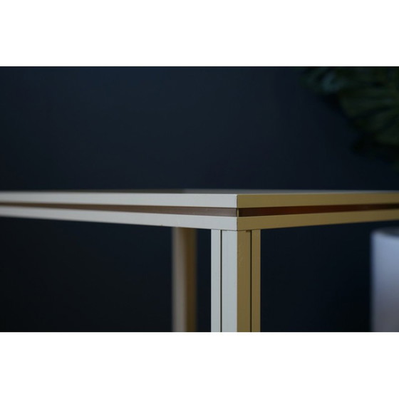 Image 1 of Table d'appoint à deux niveaux en aluminium du milieu du siècle par Pierre Vandel, 1970