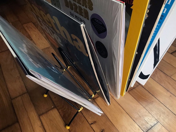 Image 1 of Rangement Vinyls Vintage • Support 33 Tours • Métal Laqué • 1950
