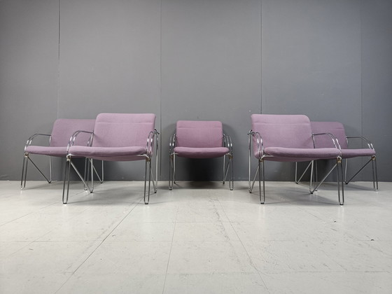 Image 1 of Fauteuils danois par Alfred Hofmann pour Gispen/Labofa - 1970S - Ensemble de 5