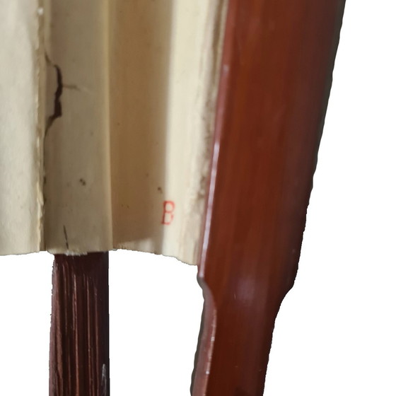 Image 1 of Grand éventail chinois vintage avec oiseaux, 60s/70s