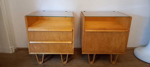 2x Pastoe Nb01 et Nb02 Tables de chevet Cees Braakman Série Bouleau