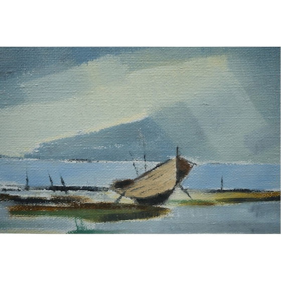 Image 1 of Paysage vintage à l'huile sur toile d'Axel Eriksson, années 1960