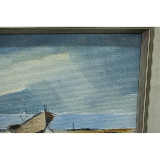 Image 1 of Paysage vintage à l'huile sur toile d'Axel Eriksson, années 1960
