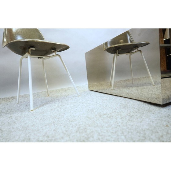 Image 1 of Table basse vintage en acier inoxydable, Italie 1970