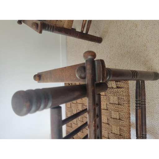 Paire de fauteuils Art Déco en bois sculpté par Charles Dudouyt, France 1940