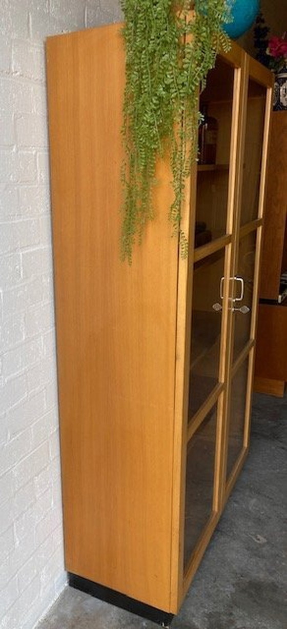Image 1 of Armoire d'école vintage Mid Century, vitrine d'exposition, armoire de chimie