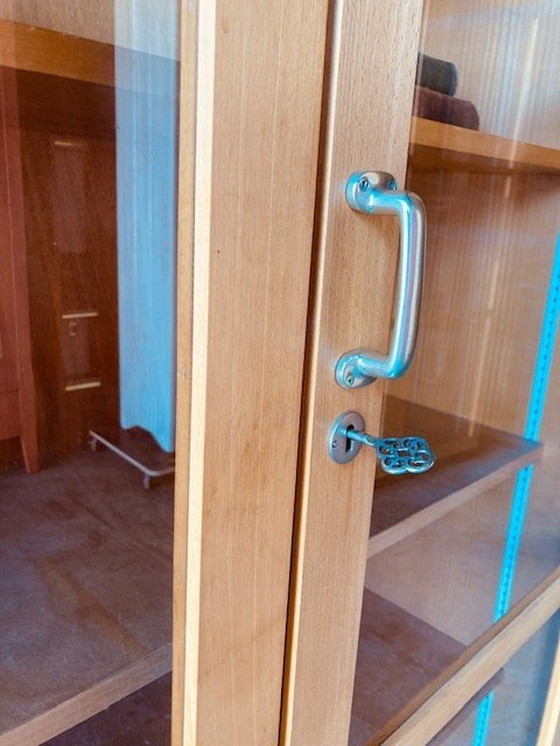 Image 1 of Armoire d'école vintage Mid Century, vitrine d'exposition, armoire de chimie